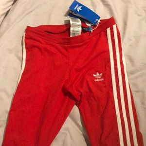Adidas red leggings